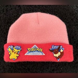 Nintendo Creatures Game Freak Pokémon Girl’s Pink Beanie, Size 7-10